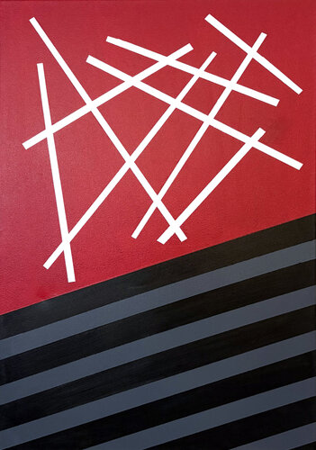 Stripes+ Number 1 von Lenny Giteck, Malerei kaufen auf Singulart