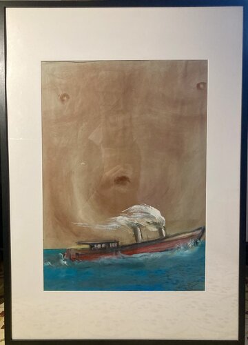 navire devant le nombril di Gilles Jacoulet, Opera su carta in vendita su Singulart