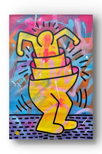 Revival / Res2 vs Keith Haring von Alessandro Chindamo, Malerei kaufen auf Singulart
