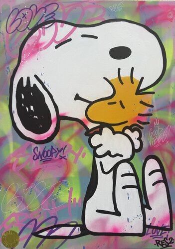Snoopy and woodstock di Alessandro Chindamo, Pittura in vendita su Singulart