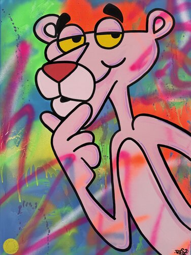 Pink panther par Alessandro Chindamo, Peinture en vente sur Singulart