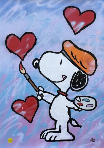 Snoopy artist von Alessandro Chindamo, Malerei kaufen auf Singulart