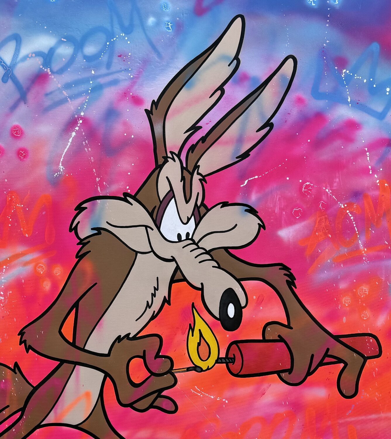 Wile E. Coyote Alessandro Chindamo Original painting for sale