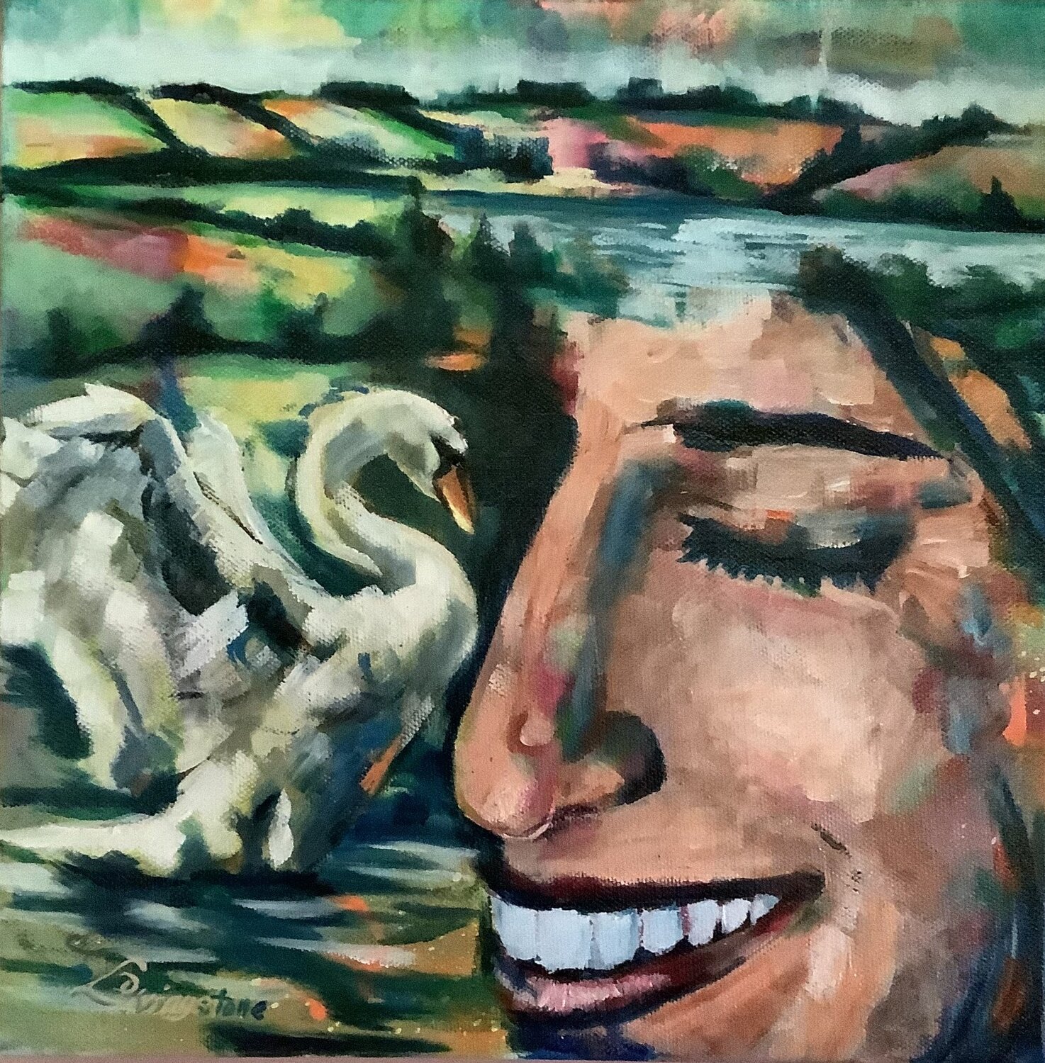 Spread Your Wings Denise Livingstone Pintura original en venta