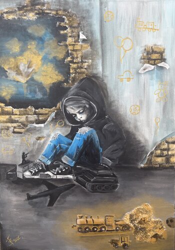 Enough! par Beáta Fekete-Vincze, Peinture en vente sur Singulart