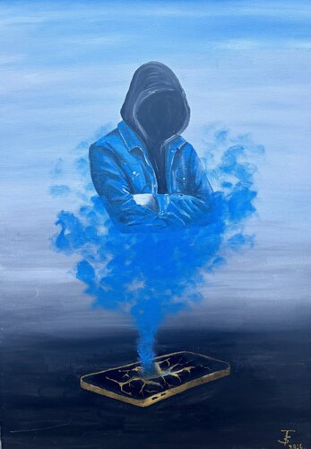 The Modern Genie by Beáta Fekete-Vincze, Painting for Sale on Singulart
