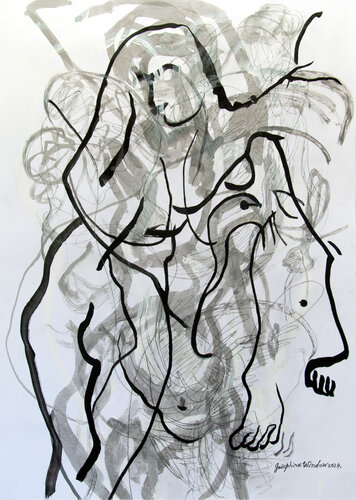 Ink Brush Drawing 13 by Josephine Window, 素描 for Sale on Singulart