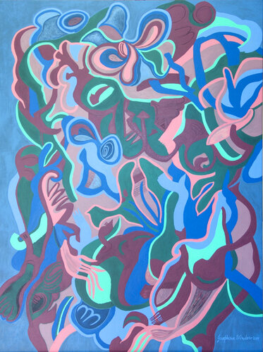 Iridescent Flower Dance by Josephine Window, Painting for Sale on Singulart