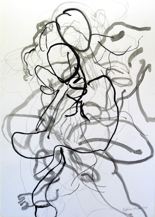 Ink Brush Drawing 17 Josephine Window