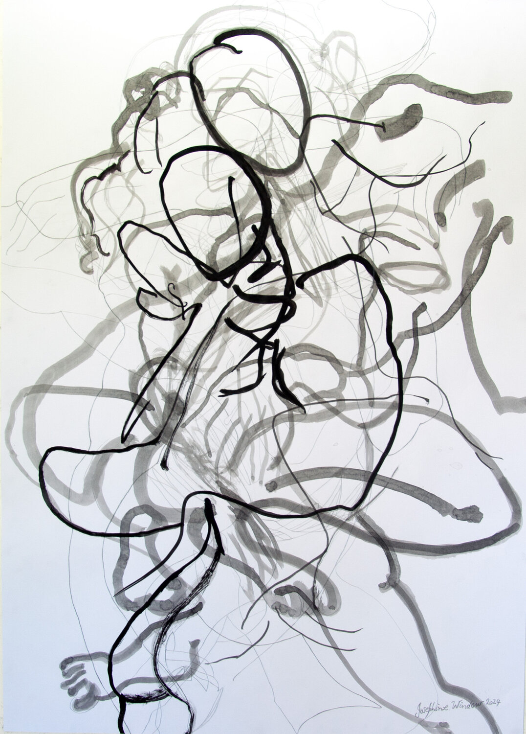 Ink Brush Drawing 17 Josephine Window