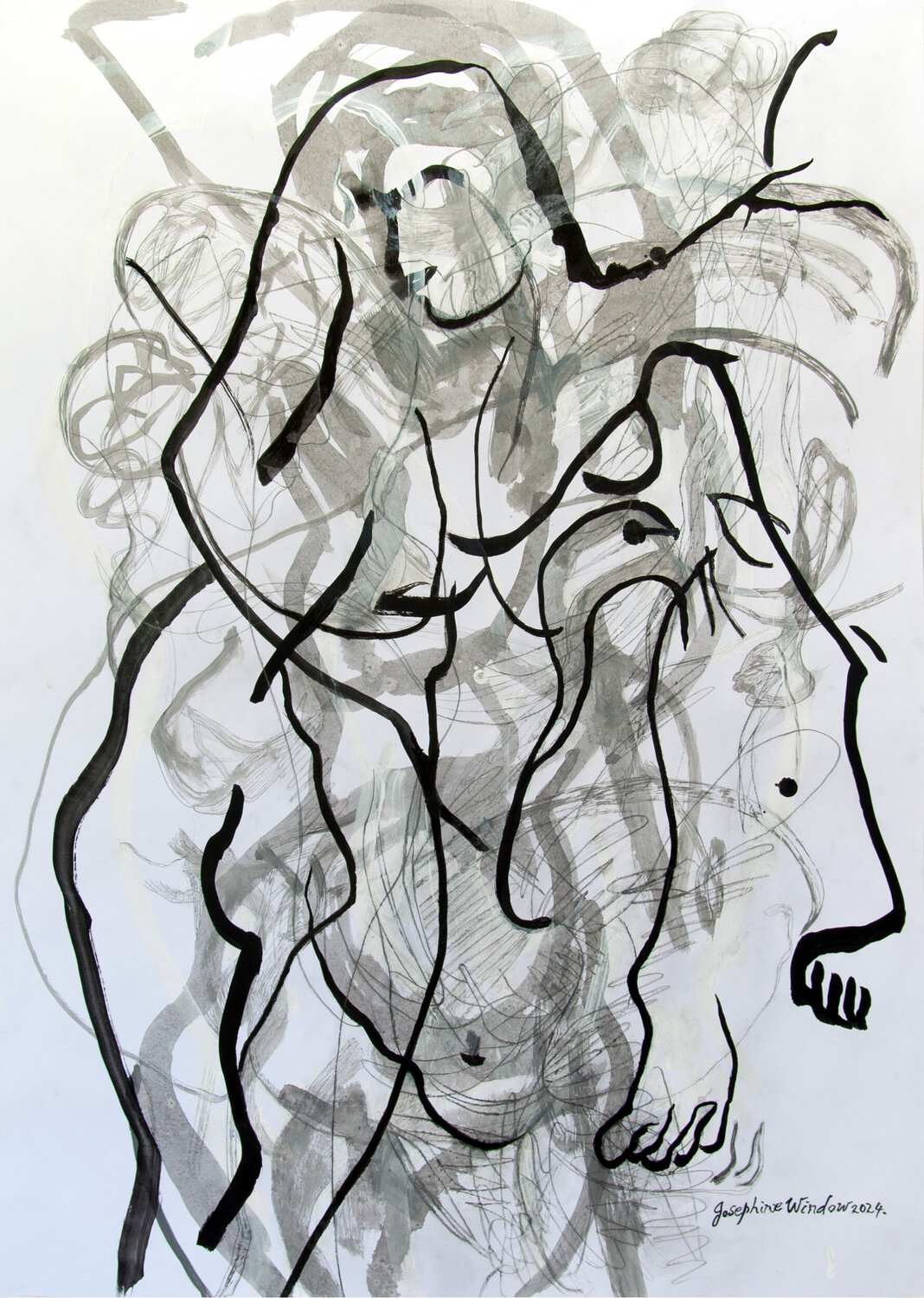 Ink Brush Drawing 13 Josephine Window