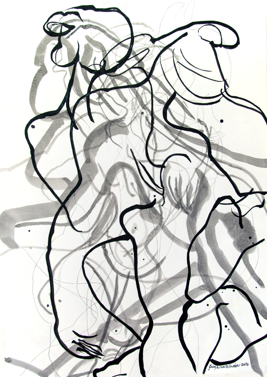 Ink Brush Drawing 12 Josephine Window