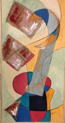 La chitarra e la luna van Stefania Spera, Schilderij te koop op Singulart