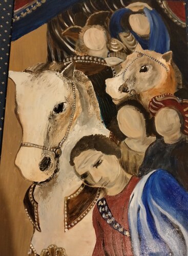 Particolare di un'affresco del Botticelli "decapitazione di Oloferne" van Stefania Spera, Schilderij te koop op Singulart