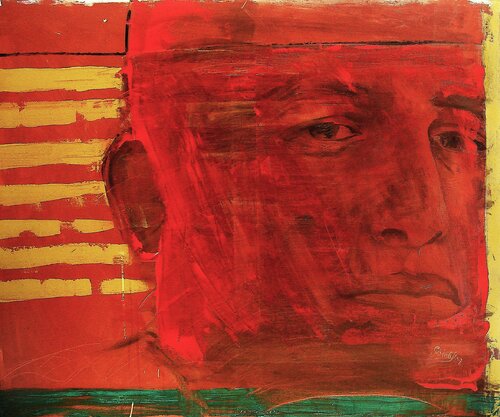 Sitting in A Cafe 3 di Loredana Gaina, Pittura in vendita su Singulart