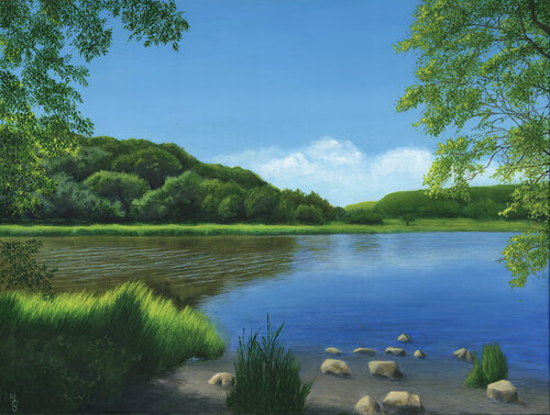Quoile Pondage par Maire Gaffney, Peinture en vente sur Singulart