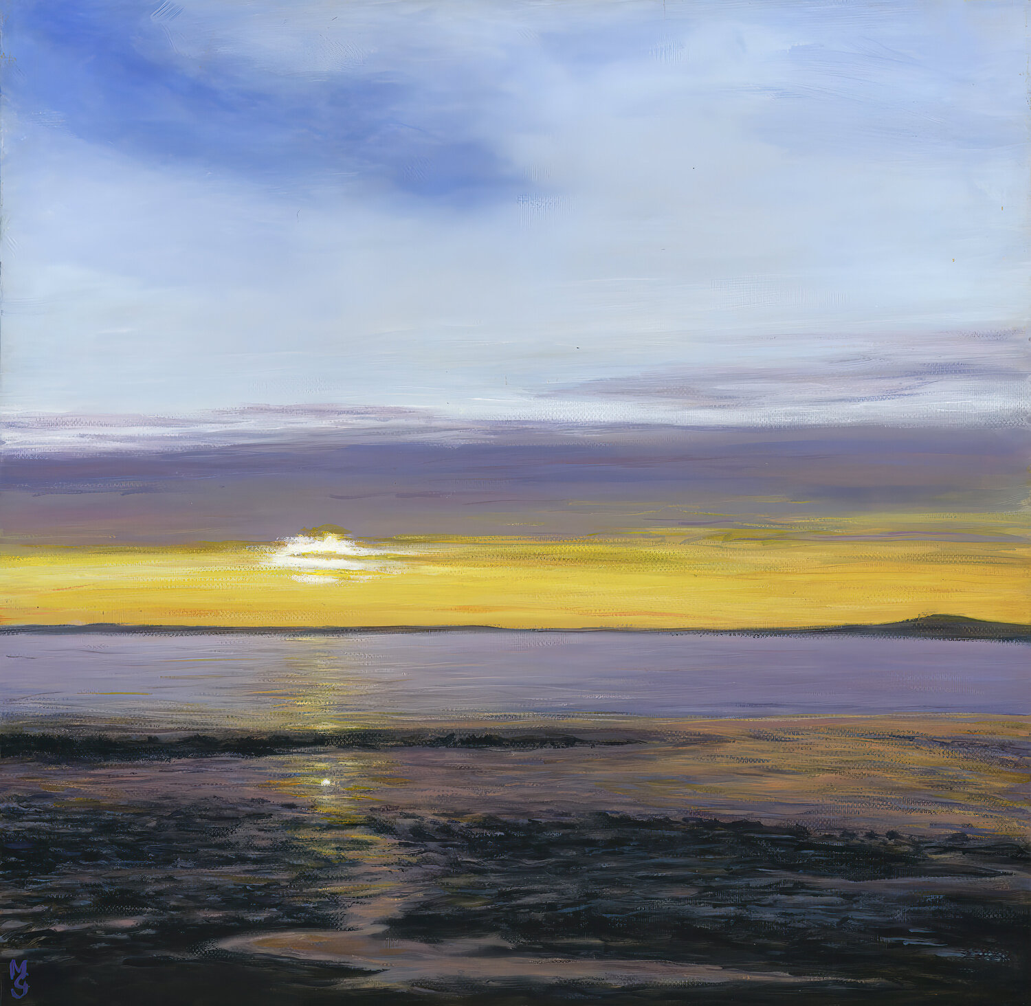 Strangford Lough, Portaferry Road Maire Gaffney Originalgemälde zu verkaufen