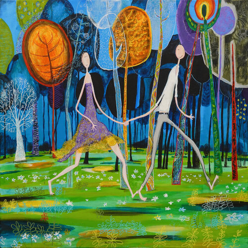 They Continued Walking Together Through The Deep Dark Forest. (Szli dalej razem przez głęboki, ciemny las.) Andrzej Tylkowski