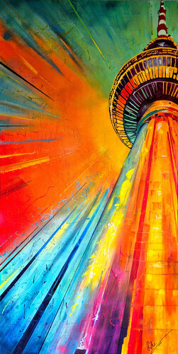 Fernsehturm Berlin van Rike Wölke, Schilderij te koop op Singulart