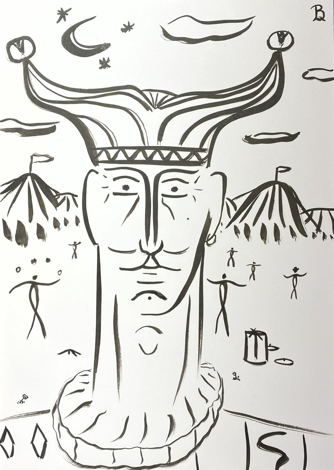 Le bouffon Quentin Badran Dessin à vendre