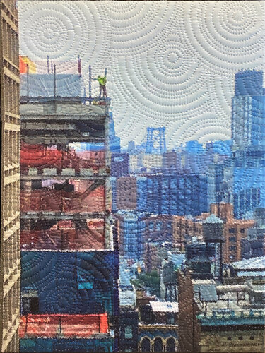 Mercer Street Construction 3- Highwire Act von Marilyn Henrion, Malerei kaufen auf Singulart