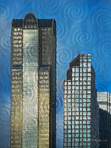Dallas Texas Doiwntown 2 de Marilyn Henrion, Téxtil a la venta en Singulart