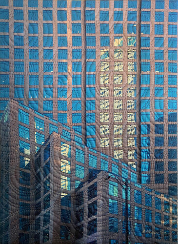 Dallas Texas Doiwntown 1 van Marilyn Henrion, Textiel te koop op Singulart