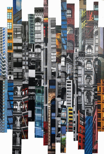 Patchwork City 76 von Marilyn Henrion, Andere Medien kaufen auf Singulart