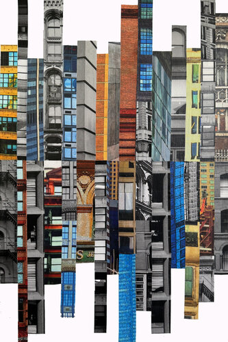Patchwork City 77 von Marilyn Henrion, Andere Medien kaufen auf Singulart