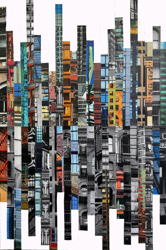 Patchwork City 78 von Marilyn Henrion, Andere Medien kaufen auf Singulart