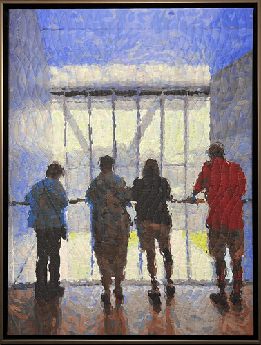 Innuendo 11- A Day at the Museum par Marilyn Henrion, Oeuvre textile en vente sur Singulart