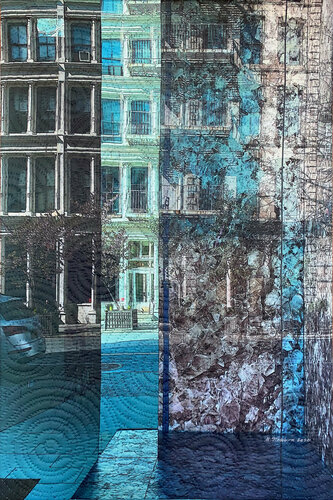 West Broadway- Storefront van Marilyn Henrion, Schilderij te koop op Singulart