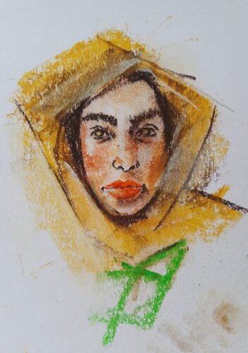 Blue Silence van Fariha Ghezal Yousufzai, Schilderij te koop op Singulart