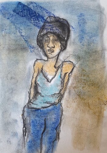 Submerged in Shadow de Fariha Ghezal Yousufzai, Pintura a la venta en Singulart