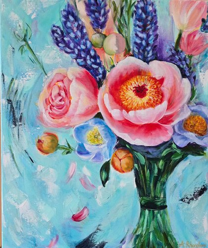 "Burst of Life" de Amanda Rheeders, Pintura a la venta en Singulart