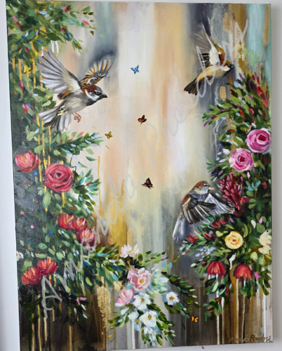 "Two Hearts 2" de Amanda Rheeders, Pintura a la venta en Singulart