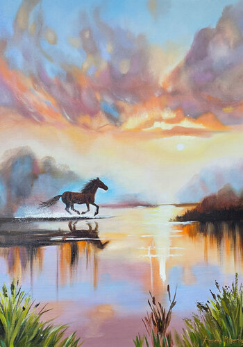 "Unbridled Freedom" de Amanda Rheeders, Pintura a la venta en Singulart