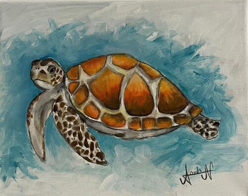 Sea Turtle de Nicolae Antonia, Pintura a la venta en Singulart