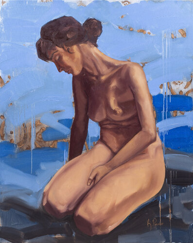 Held by Blue di Kateryna Panko, Pittura in vendita su Singulart