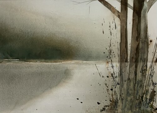 Aus dem Zyklus „Auenlandschaft“ von Siegfried Krön, Malerei kaufen auf Singulart
