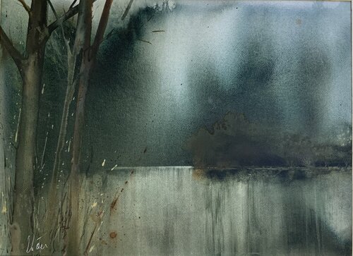 Aus dem „Zyklus Auenlandschaft“ van Siegfried Krön, Schilderij te koop op Singulart