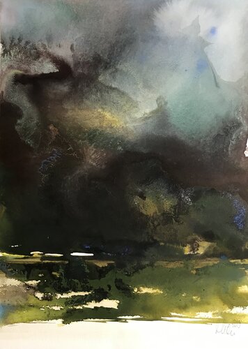 Aus dem Zyklus „Wenn der Himmel der Himmel Erde berührt“ van Siegfried Krön, Schilderij te koop op Singulart