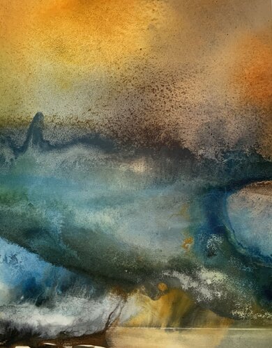 Aus dem Zyklus „Wenn der Himmel der Himmel Erde berührt“ van Siegfried Krön, Schilderij te koop op Singulart