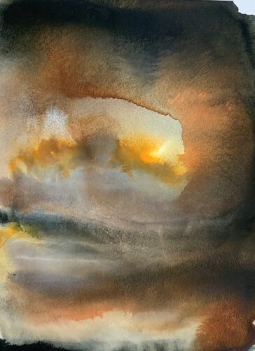 Aus dem Zyklus „Wenn der Himmel der Himmel Erde berührt“aus dem Zyklus „Wolken und Meer“ von Siegfried Krön, Malerei kaufen auf Singulart