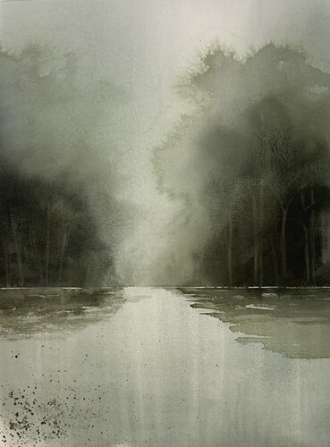 Aus dem Zyklus „Auenlandschaft“ von Siegfried Krön, Malerei kaufen auf Singulart