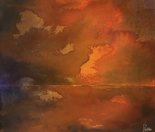 Abendstimmung am Meer di Siegfried Krön, Pittura in vendita su Singulart