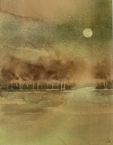 Auenlandschaft von Siegfried Krön, Malerei kaufen auf Singulart