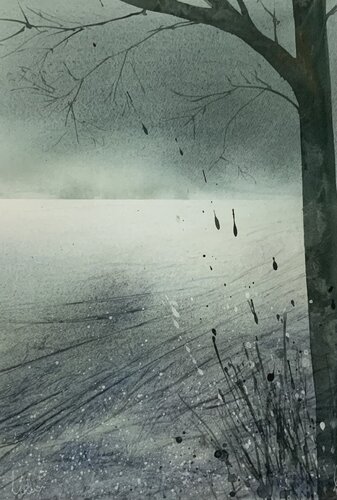 Spüren im Eis par Siegfried Krön, Peinture en vente sur Singulart