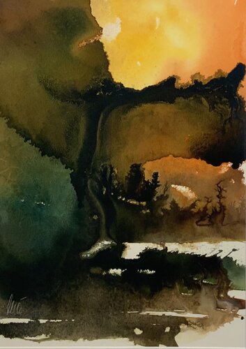 Aus dem Zyklus „Wenn der Himmel der Himmel Erde berührt“ von Siegfried Krön, Malerei kaufen auf Singulart