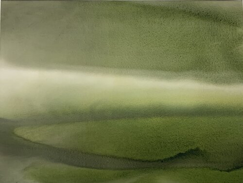 Landschaft mit aufsteigendem Nebel Siegfried Krön